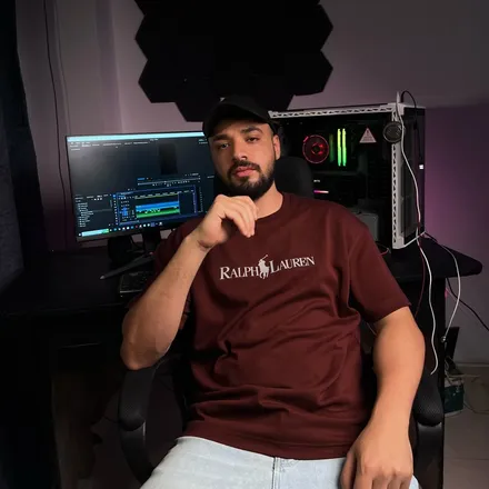 The editor who tested FlowCut, at his Premiere Pro workstation